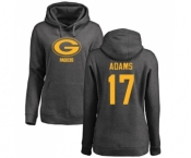 Football Women's Green Bay Packers #17 Davante Adams Ash One Color Pullover Hoodie