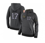 Football Women's Green Bay Packers #17 Davante Adams Stitched Black Anthracite Salute to Service Player Performance Hoodie