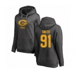 Football Women's Green Bay Packers #91 Preston Smith Ash One Color Pullover Hoodie