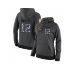 NFL Women's Nike Green Bay Packers #12 Aaron Rodgers Stitched Black Anthracite Salute to Service Player Performance Hoodie