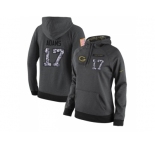 NFL Women's Nike Green Bay Packers #17 Davante Adams Stitched Black Anthracite Salute to Service Player Performance Hoodie