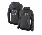 NFL Women's Nike Green Bay Packers #17 Davante Adams Stitched Black Anthracite Salute to Service Player Performance Hoodie