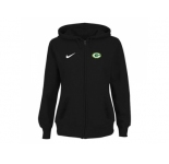 Women Green Bay Packers Stadium Rally Full Zip Hoodie Black