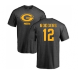 Football Green Bay Packers #12 Aaron Rodgers Ash One Color T-Shirt