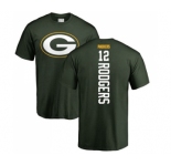 Football Green Bay Packers #12 Aaron Rodgers Green Backer T-Shirt