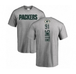 Football Green Bay Packers #91 Preston Smith Ash Backer T-Shirt