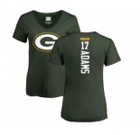 Football Women's Green Bay Packers #17 Davante Adams Green Backer T-Shirt