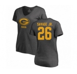 Football Women's Green Bay Packers #26 Darnell Savage Jr. Ash One Color T-Shirt