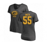 Football Women's Green Bay Packers #55 Za'Darius Smith Ash One Color T-Shirt