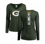 Football Women's Green Bay Packers #91 Preston Smith Green Backer Long Sleeve T-Shirt