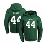 Football Men's New York Jets #44 Harvey Langi Green Name & Number Pullover Hoodie