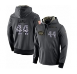 Football Men's New York Jets #44 Harvey Langi Stitched Black Anthracite Salute to Service Player Performance Hoodie