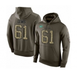 Football Men's New York Jets #61 Alex Lewis Green Salute To Service Pullover Hoodie