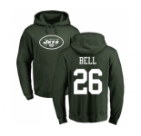 Football New York Jets #26 Le'Veon Bell Green Name & Number Logo Pullover Hoodie