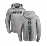 Football New York Jets #96 Henry Anderson Ash Backer Pullover Hoodie