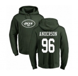 Football New York Jets #96 Henry Anderson Green Name & Number Logo Pullover Hoodie