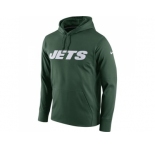 Men New York Jets Nike Green Circuit Wordmark Essential Performance Pullover Hoodie