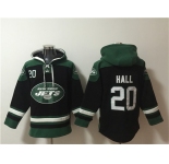 Men's New York Jets #20 Breece Hall Black Ageless Must-Have Lace-Up Pullover Hoodie