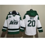 Men's New York Jets #20 Breece Hall White Ageless Must-Have Lace-Up Pullover Hoodie