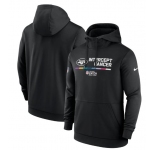 Men's New York Jets 2022 Black Crucial Catch Therma Performance Pullover Hoodie
