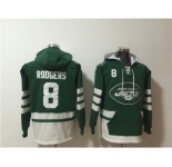 Men's New York Jets #8 Aaron Rodgers Green Ageless Must-Have Lace-Up Pullover Hoodie