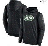 Men's New York Jets Nike Charcoal 2021 NFL Crucial Catch Therma Pullover Hoodie