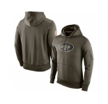 Men's New York Jets Nike Olive Salute To Service KO Performance Hoodie