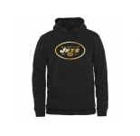 Men's New York Jets Pro Line Black Gold Collection Pullover Hoodie