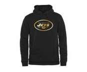 Men's New York Jets Pro Line Black Gold Collection Pullover Hoodie