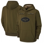 NFL Men's New York Jets Nike Olive Salute to Service Pullover Hoodie