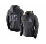 NFL Men's Nike New York Jets #15 Brandon Marshall Stitched Black Anthracite Salute to Service Player Performance Hoodie