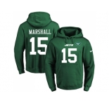Nike New York Jets #15 Brandon Marshall Green Name & Number Pullover NFL Hoodie