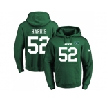 Nike New York Jets #52 David Harris Green Name & Number Pullover NFL Hoodie