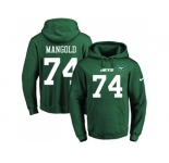 Nike New York Jets #74 Nick Mangold Green Name & Number Pullover NFL Hoodie
