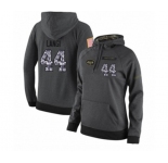 Football Women's New York Jets #44 Harvey Langi Stitched Black Anthracite Salute to Service Player Performance Hoodie