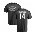 Football New York Jets #14 Sam Darnold Ash One Color T-Shirt