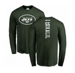 Football New York Jets #55 Ryan Kalil Green Backer Long Sleeve T-Shirt
