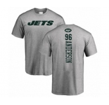 Football New York Jets #96 Henry Anderson Ash Backer T-Shirt