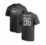 Football New York Jets #96 Henry Anderson Ash One Color T-Shirt