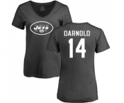 Football Women's New York Jets #14 Sam Darnold Ash One Color T-Shirt
