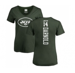 Football Women's New York Jets #14 Sam Darnold Green Backer T-Shirt