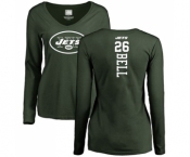 Football Women's New York Jets #26 Le'Veon Bell Green Backer Long Sleeve T-Shirt