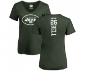 Football Women's New York Jets #26 Le'Veon Bell Green Backer T-Shirt