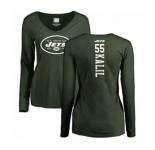 Football Women's New York Jets #55 Ryan Kalil Green Backer Long Sleeve T-Shirt