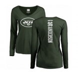 Football Women's New York Jets #96 Henry Anderson Green Backer Long Sleeve T-Shirt