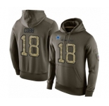 Football Men's Dallas Cowboys #18 Randall Cobb Green Salute To Service Pullover Hoodie