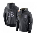 Football Men's Dallas Cowboys #18 Randall Cobb Stitched Black Anthracite Salute to Service Player Performance Hoodie
