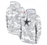 Men's Dallas Cowboys 2024 Arctic Camo Salute To Service Club Fleece Pullover Hoodie
