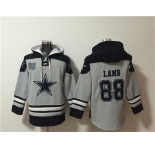 Men's Dallas Cowboys #88 CeeDee Lamb Gray Ageless Must-Have Lace-Up Pullover Hoodie