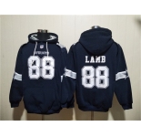Men's Dallas Cowboys #88 CeeDee Lamb Navy Ageless Must-Have Lace-Up Pullover Hoodie